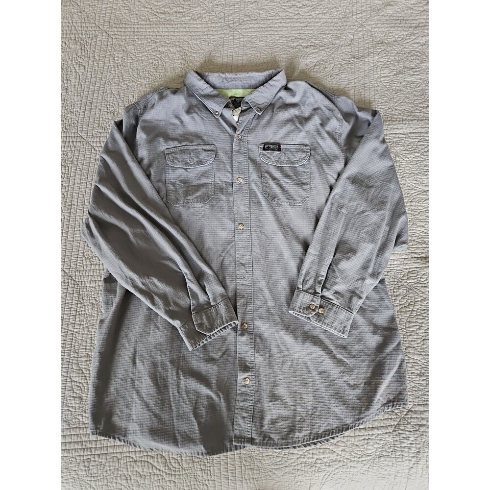 MCR Safety Cat 2 Safety Flame Retardant Summit Breeze Shirt LS 4XLT Gray SBS1001